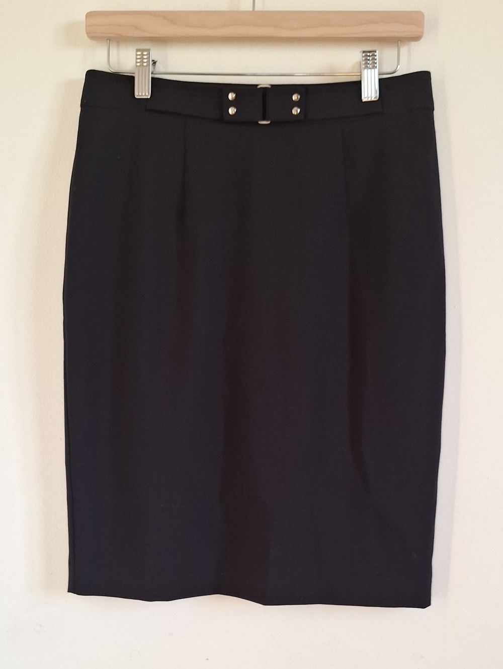 JACOB Black Pencil Skirt Size 2 Stretch Office Workwear